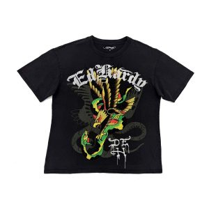 Eagle Snake Rhinestone Boxy Tee