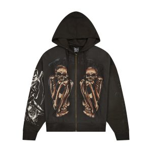 Skeles Boxy Zip Hoodie - Sunfade Grey