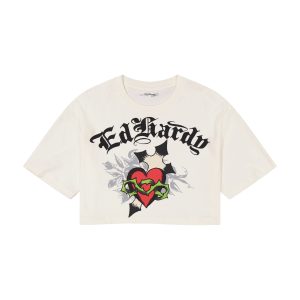 Cross Heart Cropped Boxy Tee
