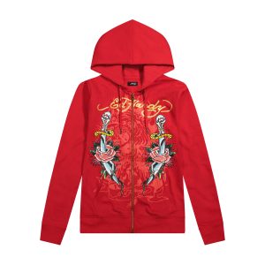 Dagger Roses Long Fleece Hoodie