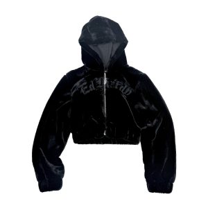 Tiger Flame Faux Fur Hooded Jacket